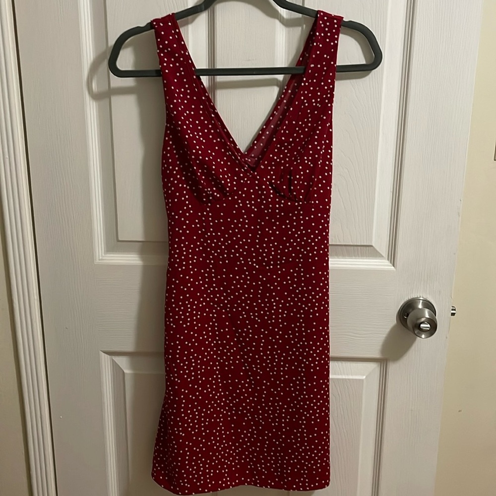 SHEIN red polka dot a-line dress